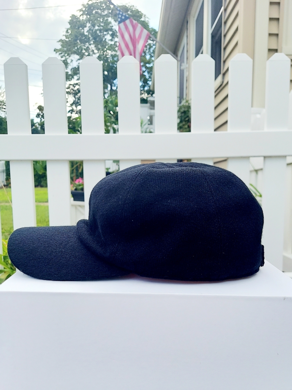 Quince 100% Mongolian Cashmere Black Adjustable Unisex Baseball Hat Size M/L NWT